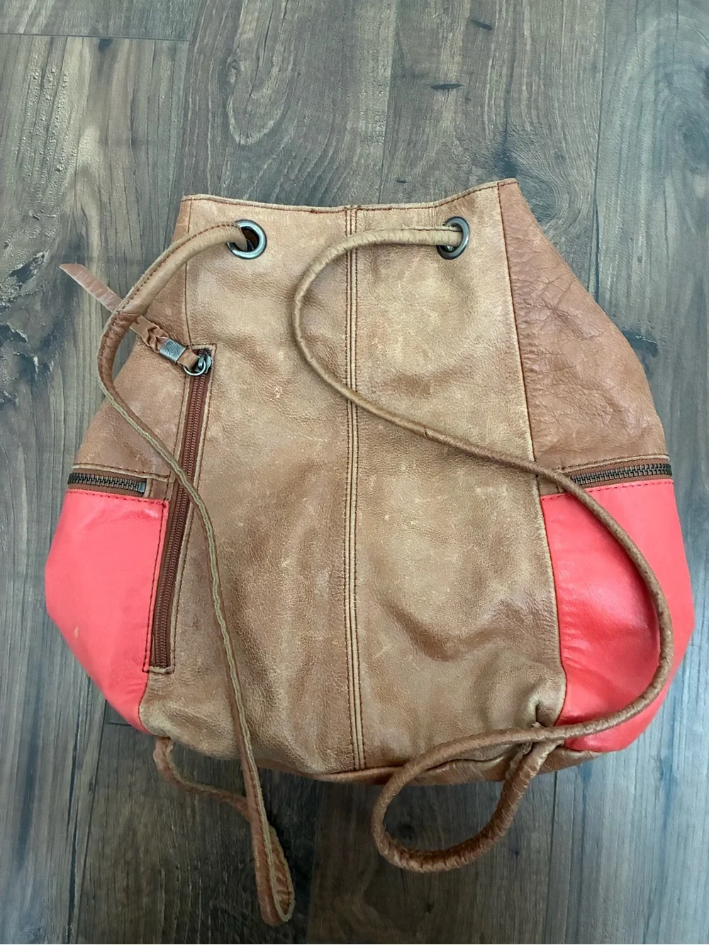 the sak Ventura Convertible Leather Backpack – Striped / Boho